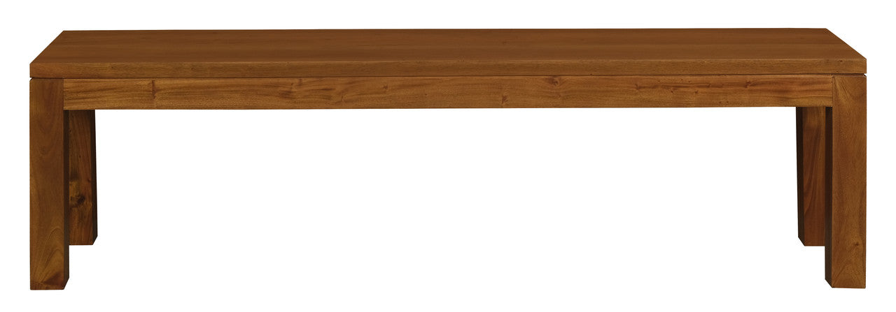 Eden Nest Large Solid Mahogany Bench Light Pecan Finish