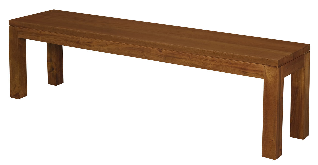 Eden Nest Large Solid Mahogany Bench Light Pecan Finish