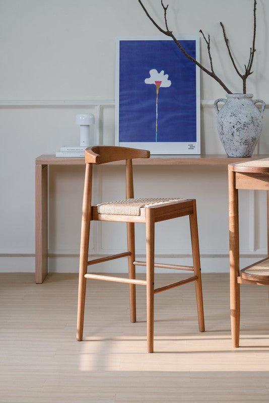 Eden Nest Arden Solid Oak Loom Counter Stool
