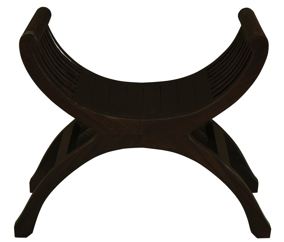 Eden Nest Solid Mahogany Single Seater Stool Chocolate