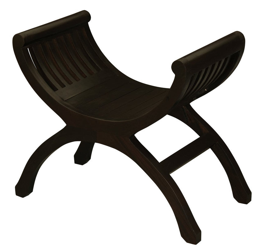 Eden Nest Solid Mahogany Single Seater Stool Chocolate