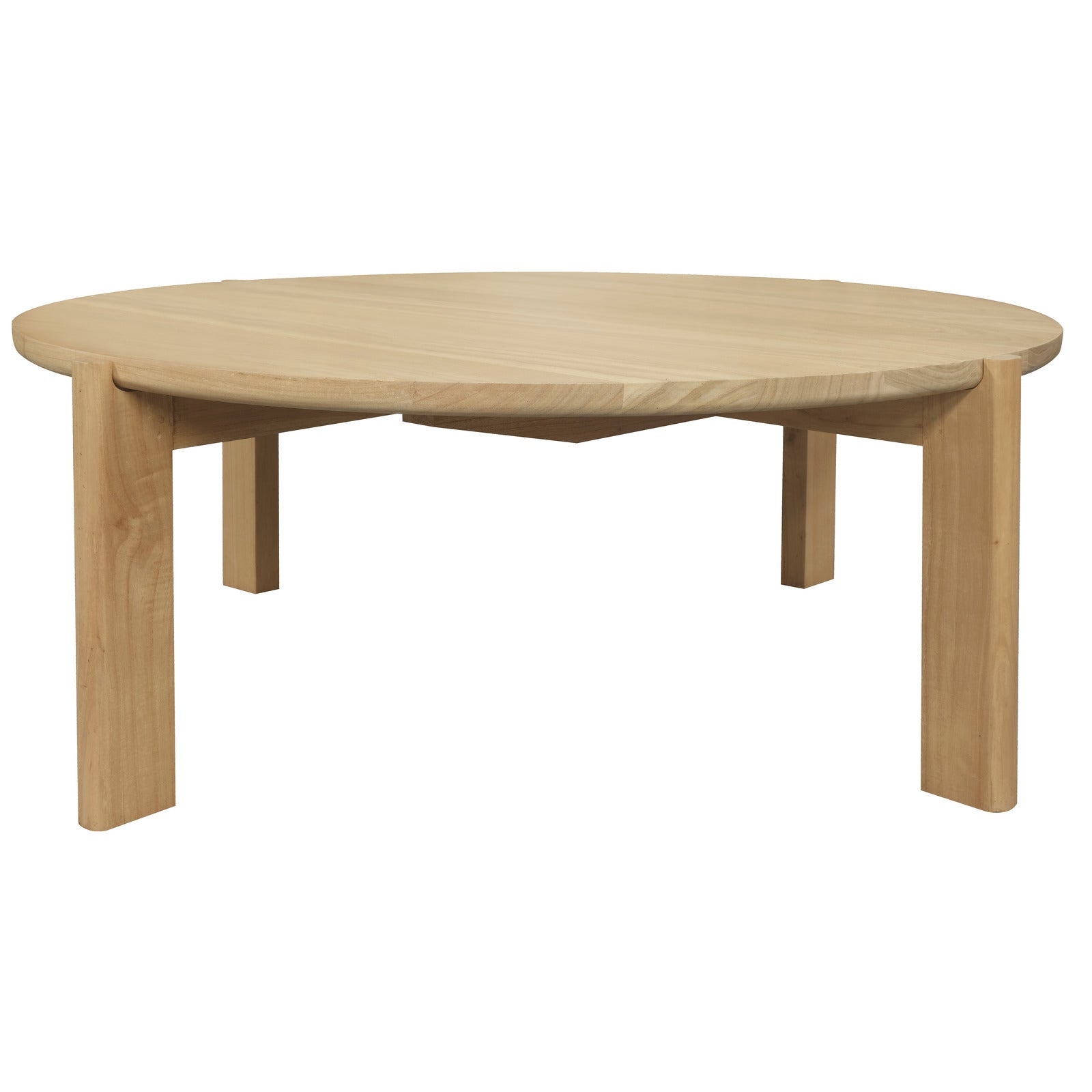 Eden Nest Adelle Round Coffee Table Natural Finish