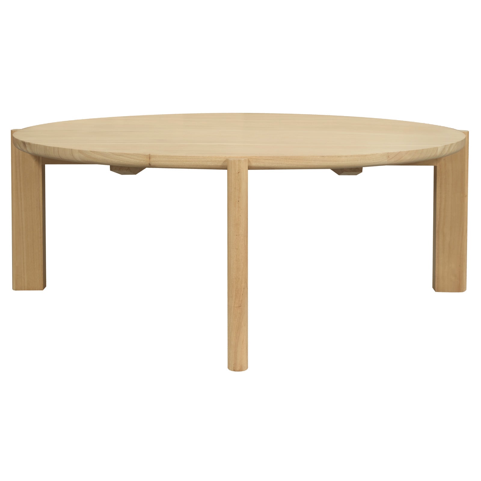 Eden Nest Adelle Round Coffee Table Natural Finish