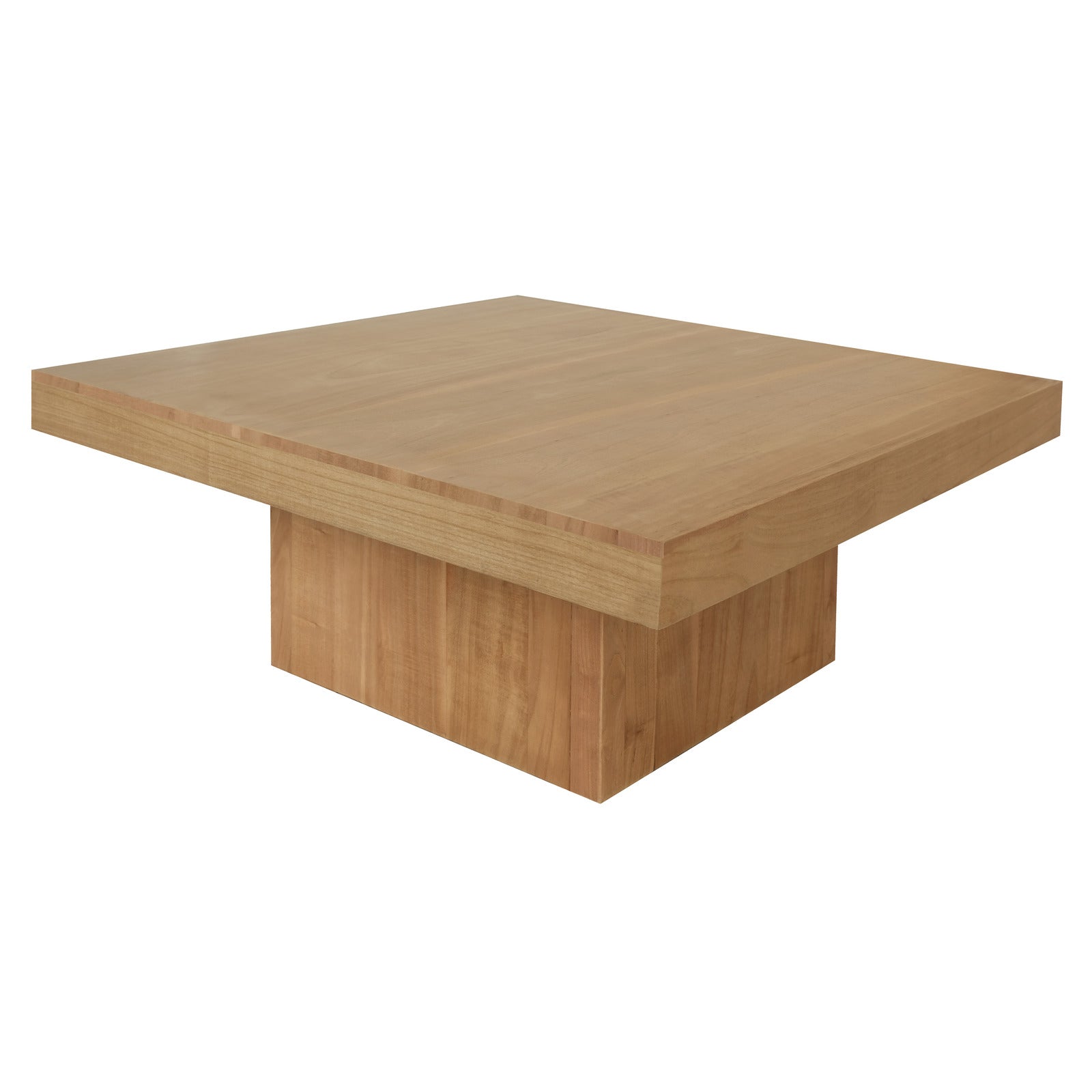 Eden Nest Minimalist Solid Mindi Coffee Table Natural