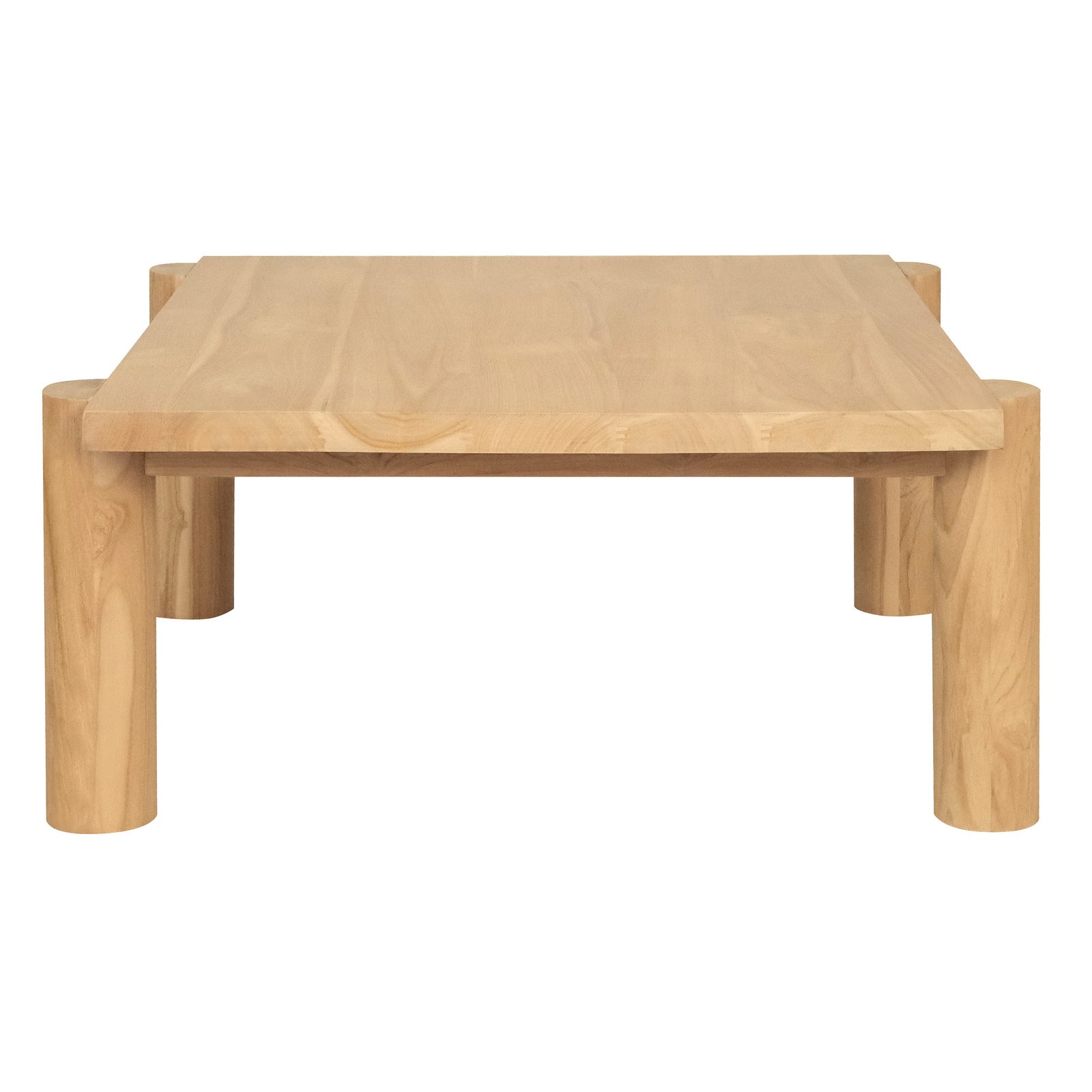 Eden Nest Square Solid Mahogany Coffee Table Sculptural Legs