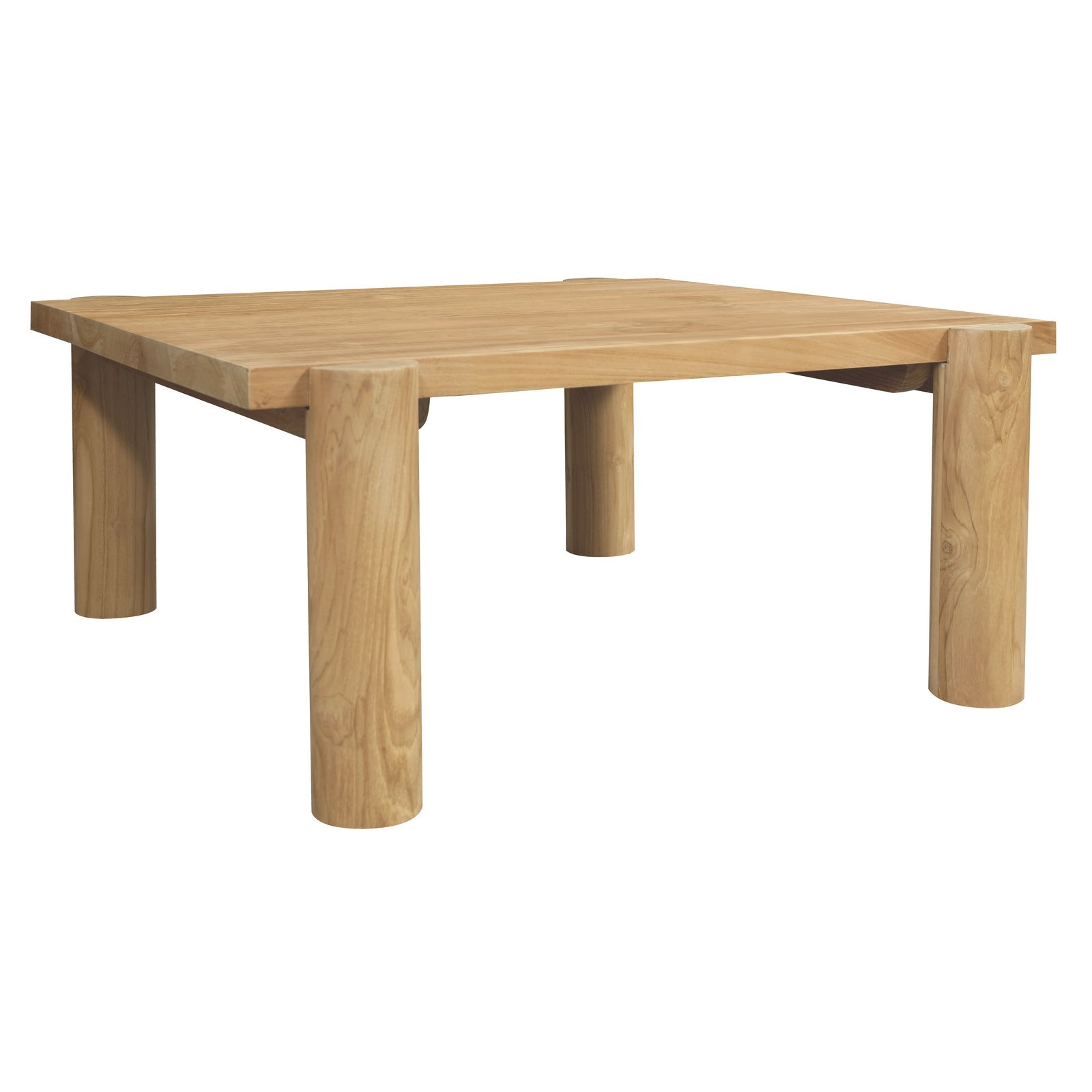 Eden Nest Square Solid Mahogany Coffee Table Sculptural Legs