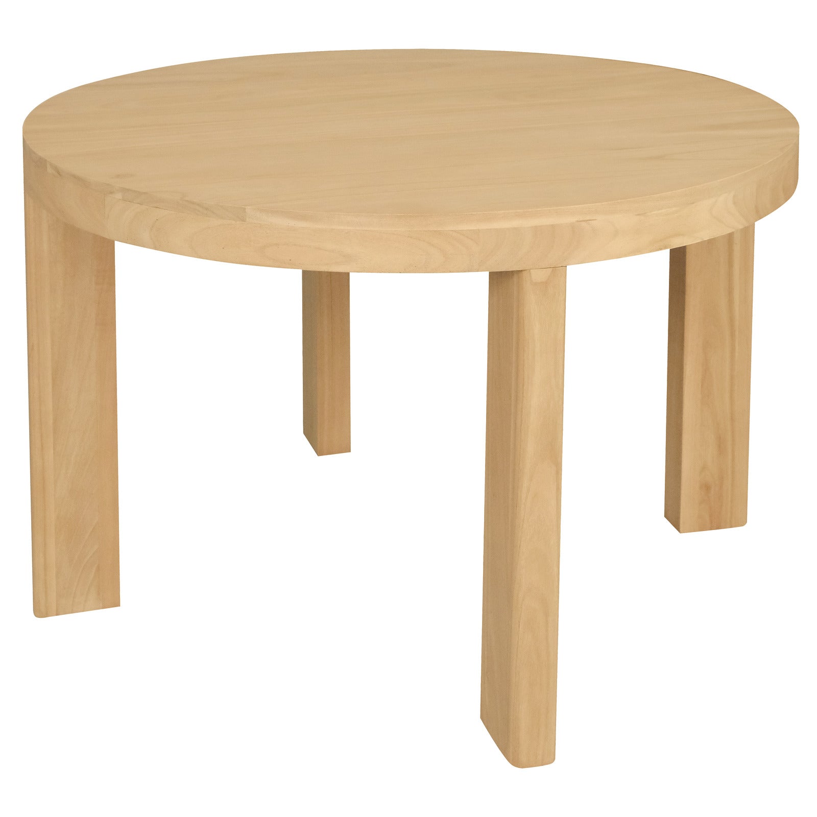 Eden Nest Round Dining Table In Natural Mindi Wood Finish