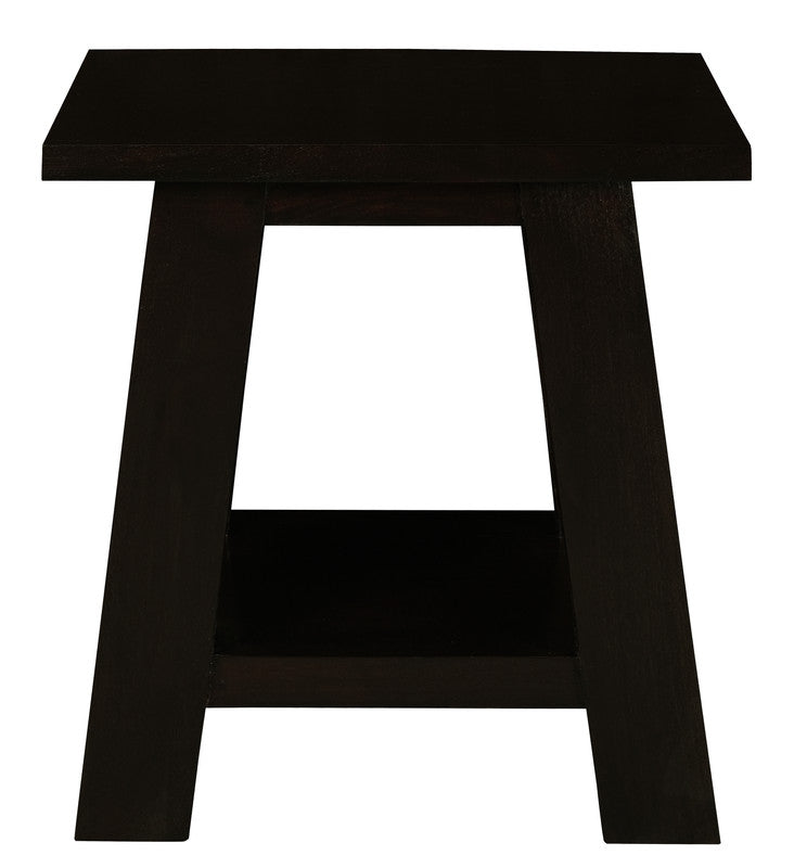 Eden Nest Solid Mahogany Timber Lamp Table Chocolate Finish