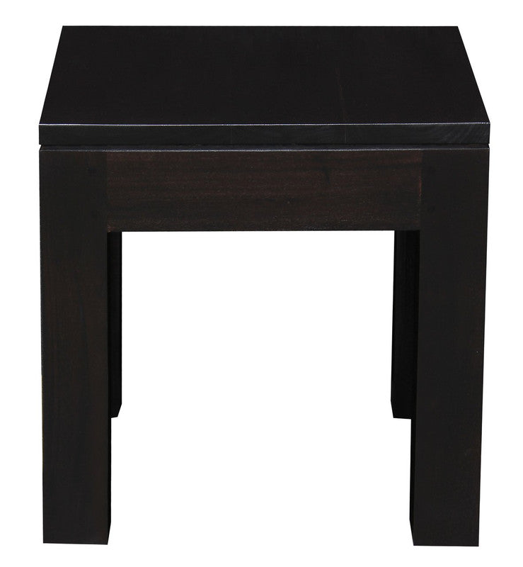 Eden Nest Solid Timber Lamp Table Compact Chocolate Finish