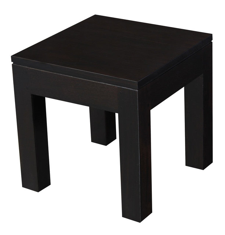 Eden Nest Solid Timber Lamp Table Compact Chocolate Finish