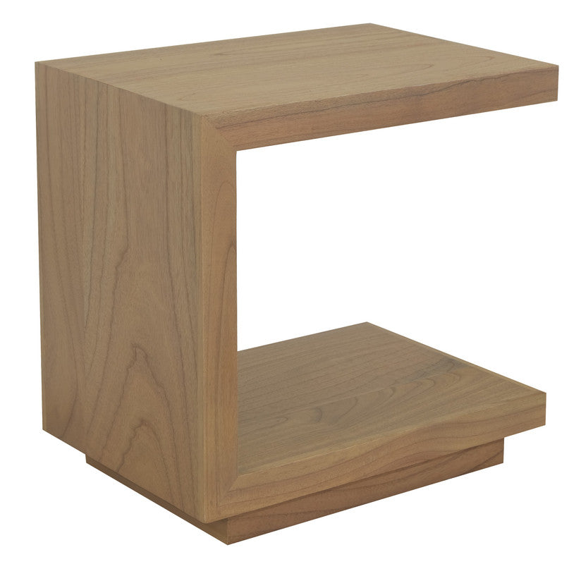Eden Nest Solid Mindi Lamp Table Natural Finish Unit