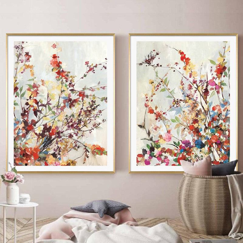 Eden Nest Wall Art 50x70cm Gold Frame Canvas Spring 2 Sets
