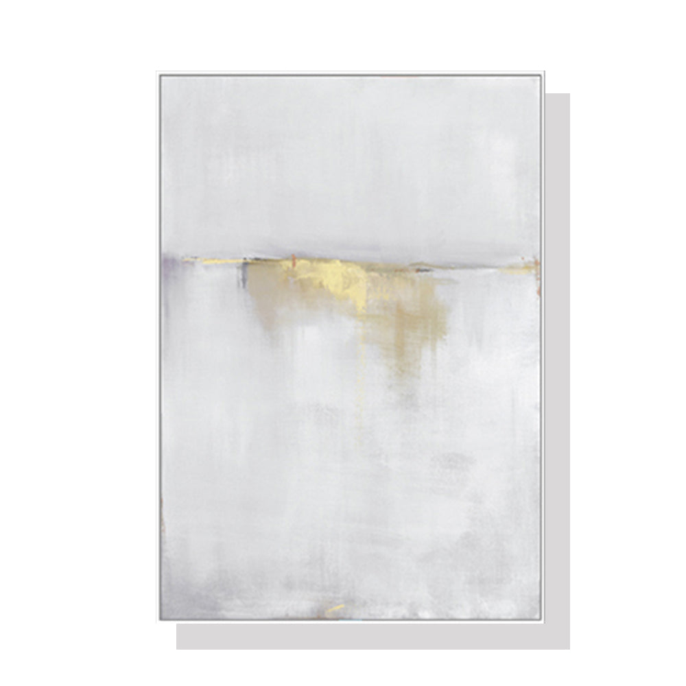 Eden Nest Abstract Gold White Canvas Wall Art 90x135 Frame