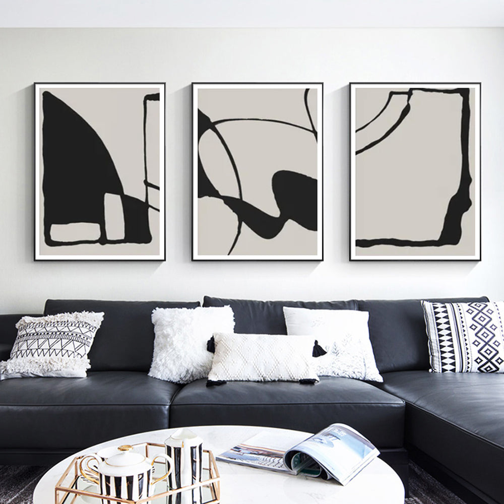 Eden Nest Wall Art 80cmx120cm Black Canvas Black Frame