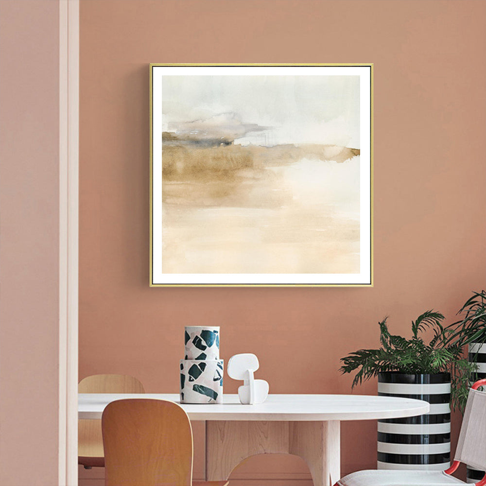Eden Nest Atmospheric Edge II Gold Frame Canvas 40cm X 40cm