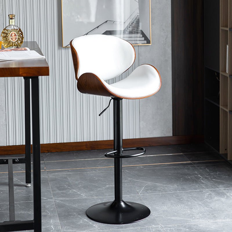 Eden Nest Rotating Barstool Microfibre Leather and Metal