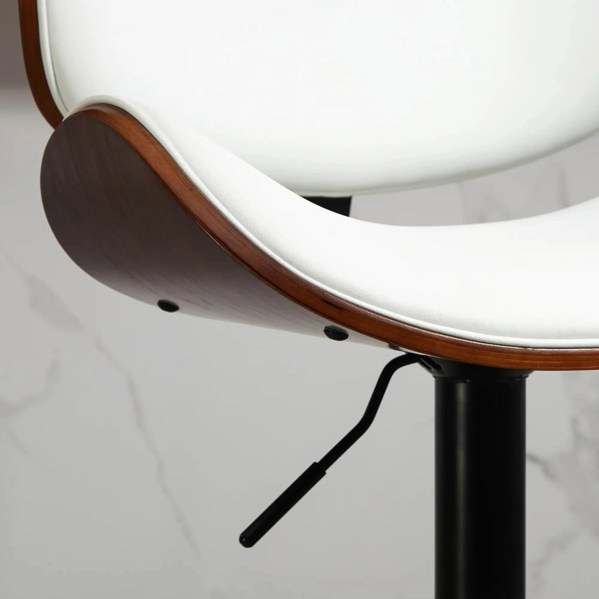 Eden Nest Rotating Barstool Microfibre Leather and Metal
