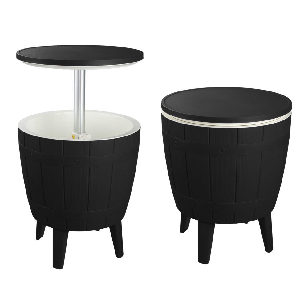 Eden Nest Black Ice Bucket Table For Outdoor Parties