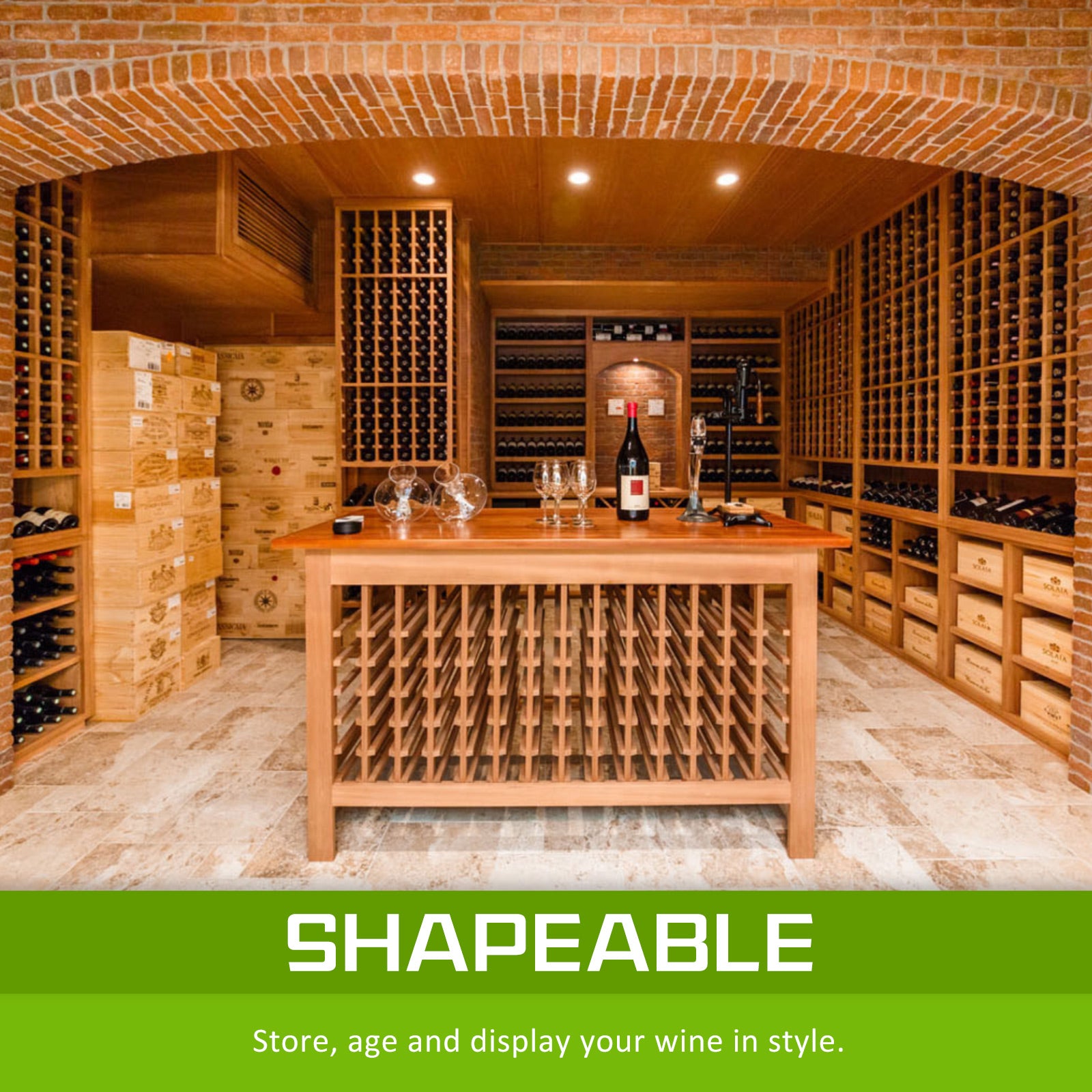 Eden Nest Timber Wine Rack 12 Bottle Storage Organiser