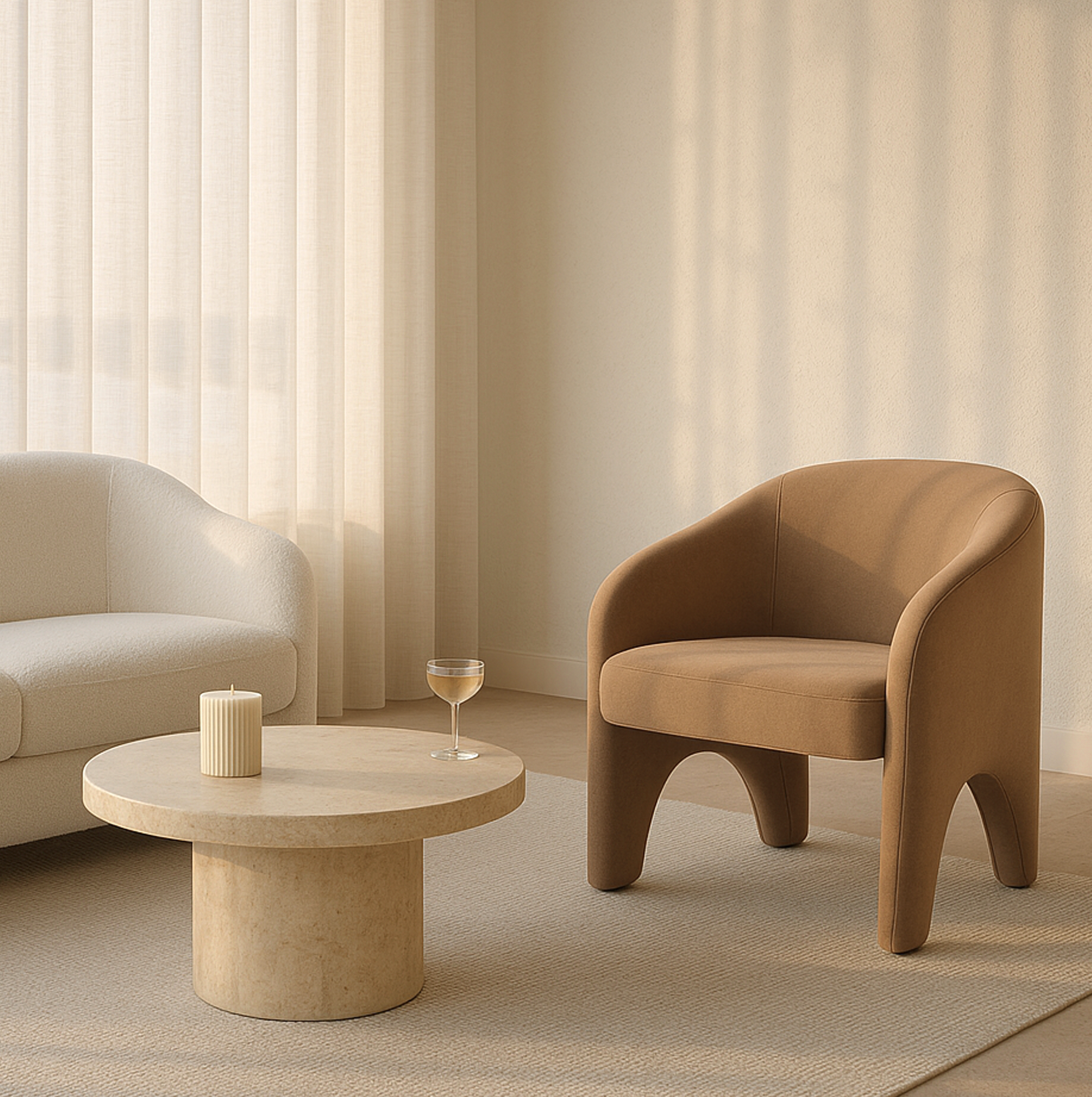 Eden Nest Nova Armchair Velvet Chocolate