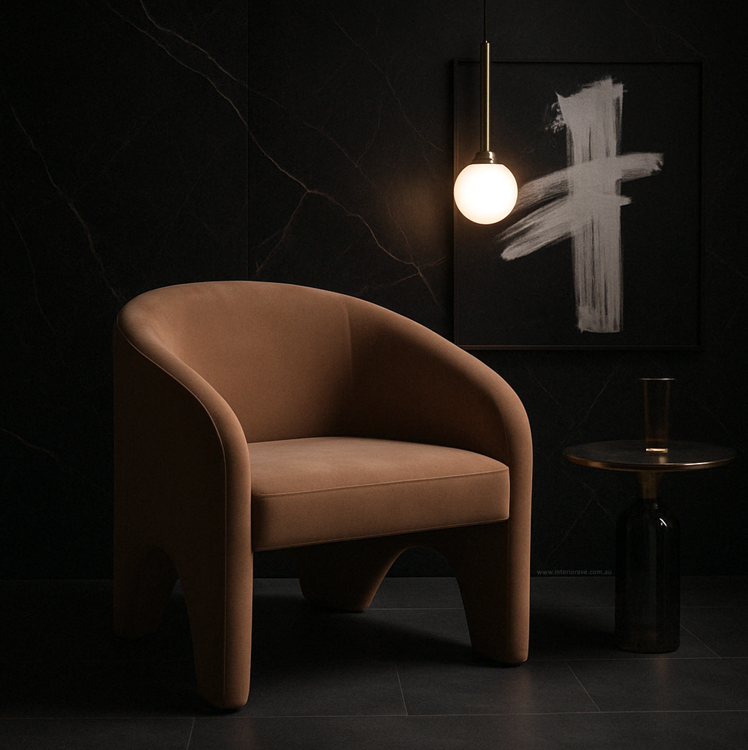 Eden Nest Nova Armchair Velvet Chocolate