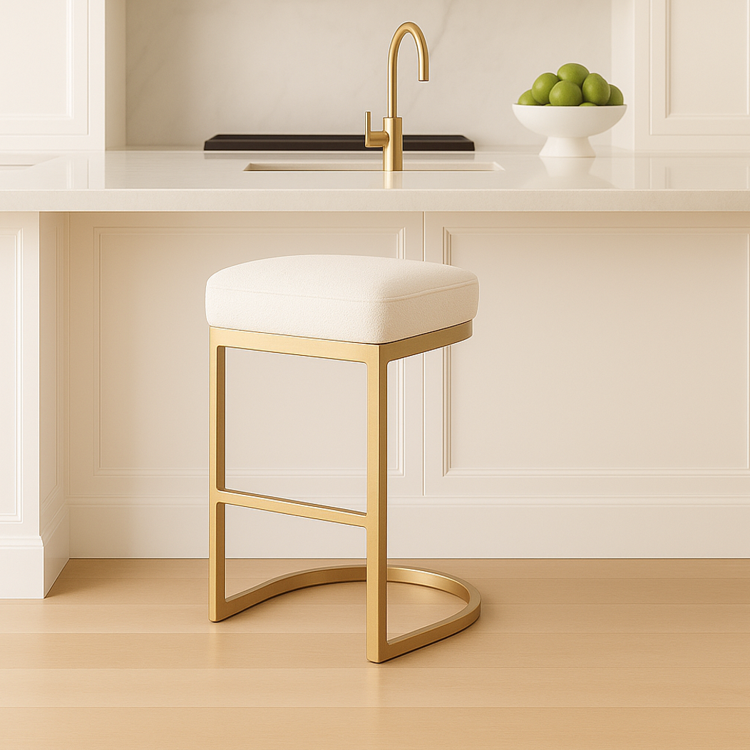Eden Nest Royale Bar Stool Off White