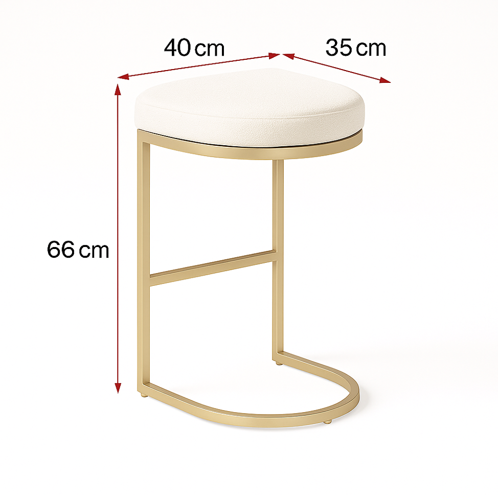 Eden Nest Royale Bar Stool Off White