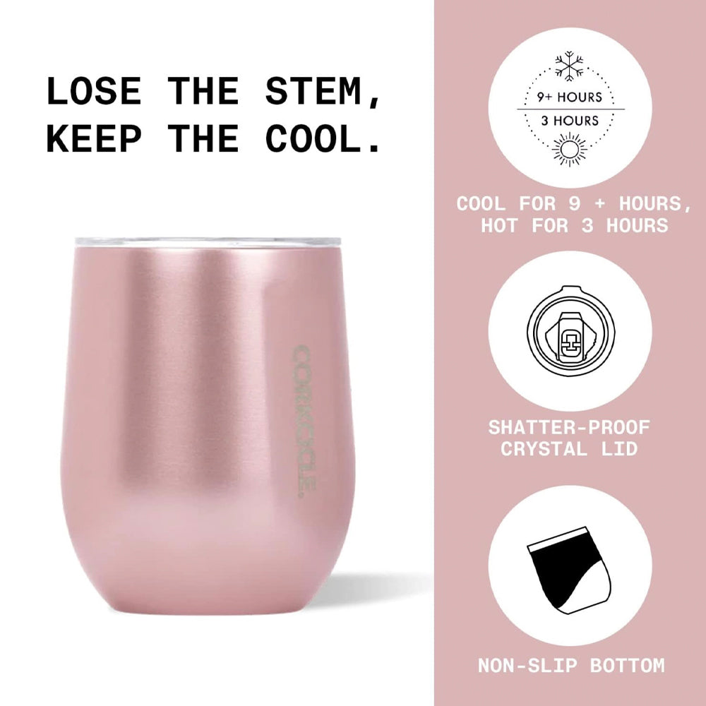 Eden Nest Stemless 355ml Oat Milk Wine Cup Keeps Drinks Cold