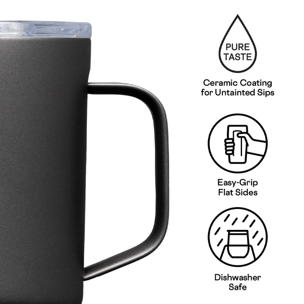 Eden Nest Insulated Mug 500ml Oat Milk Keeps Drinks Hot