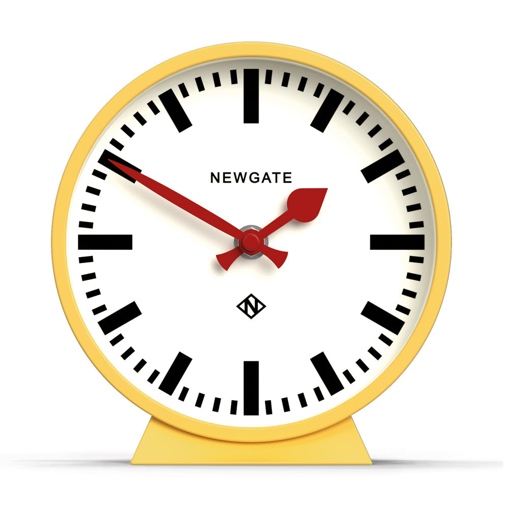 Eden Nest Station Style Railway Mantel Clock Cheeky Yellow