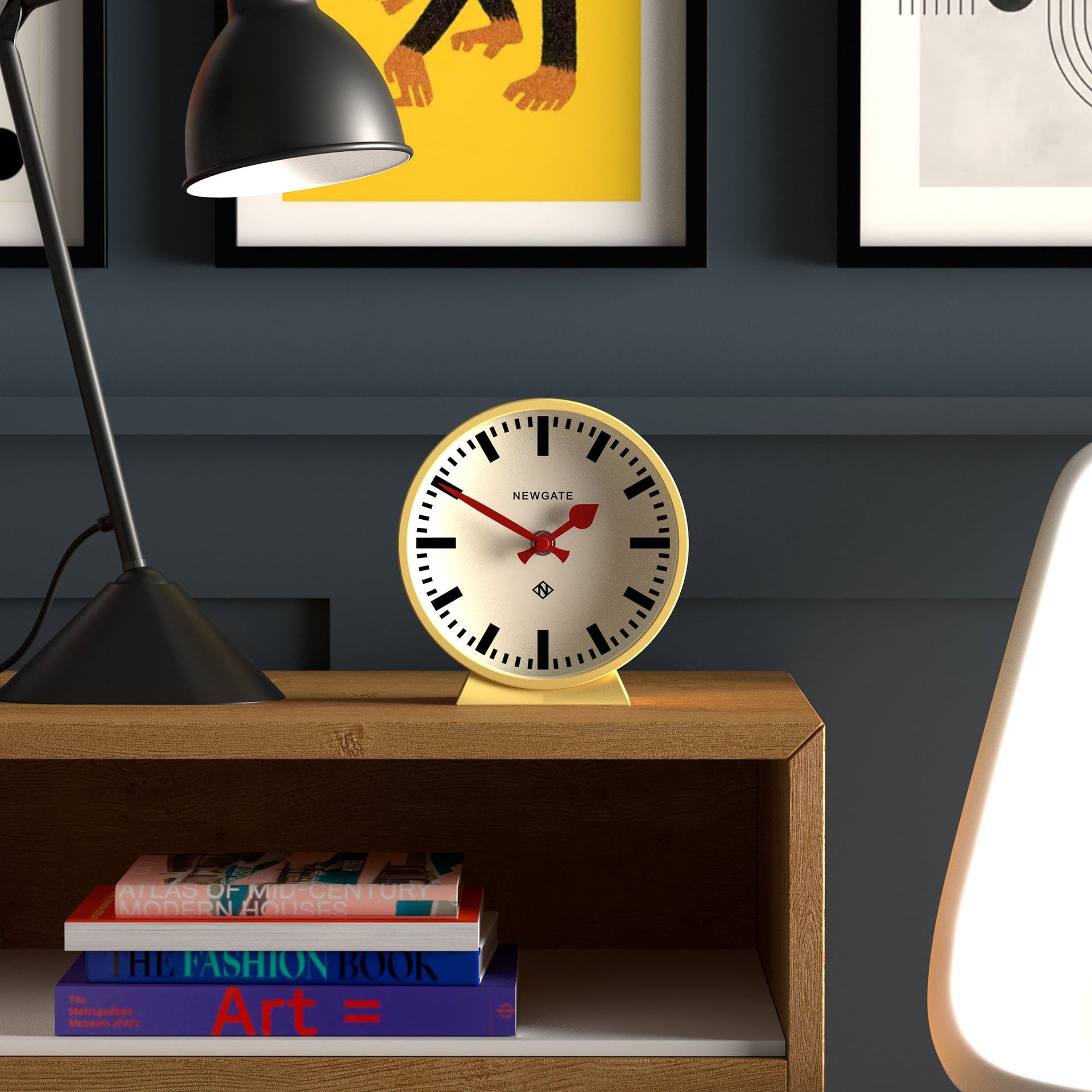 Eden Nest Station Style Railway Mantel Clock Cheeky Yellow