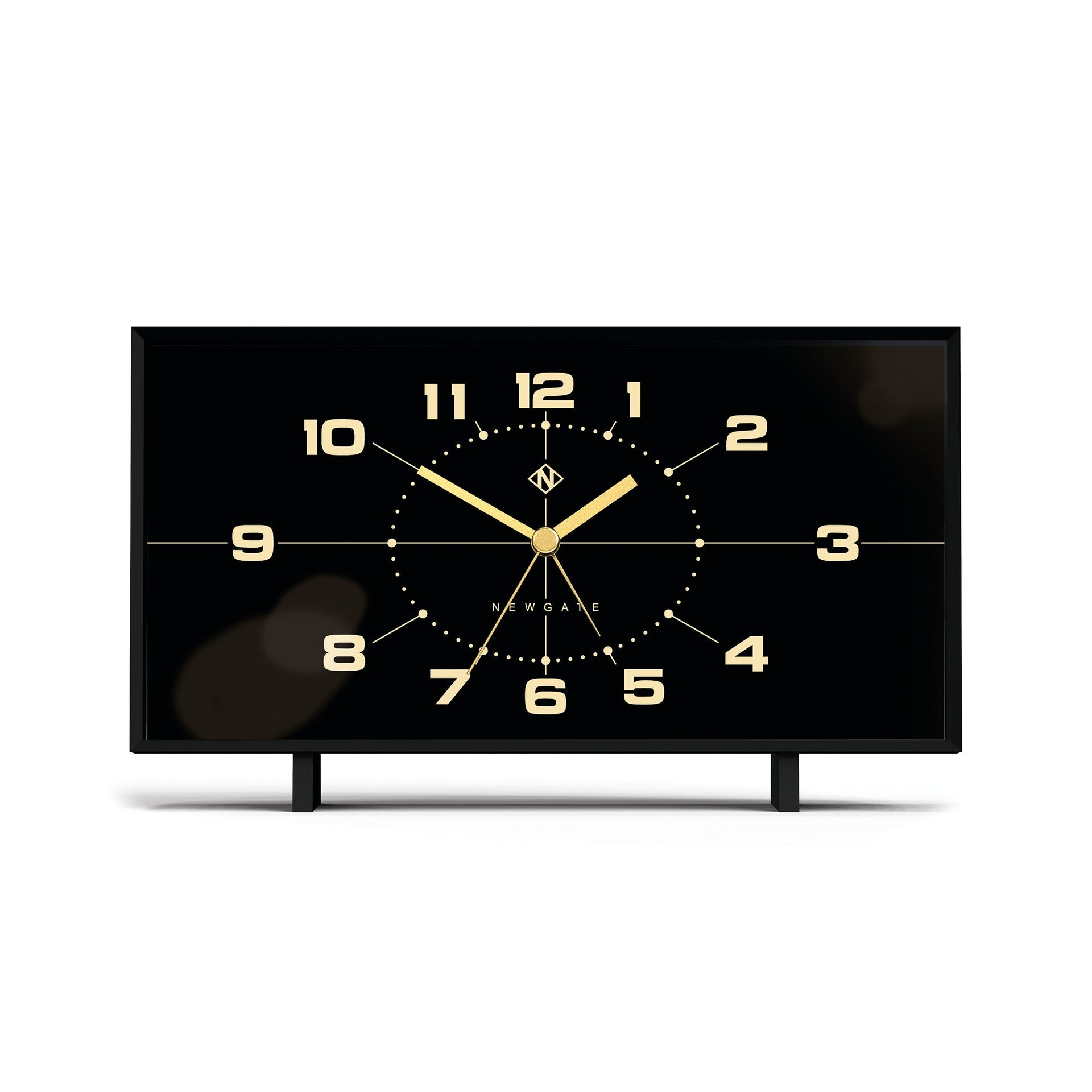 Eden Nest Wideboy Alarm Black Reverse Dial Wall Clock
