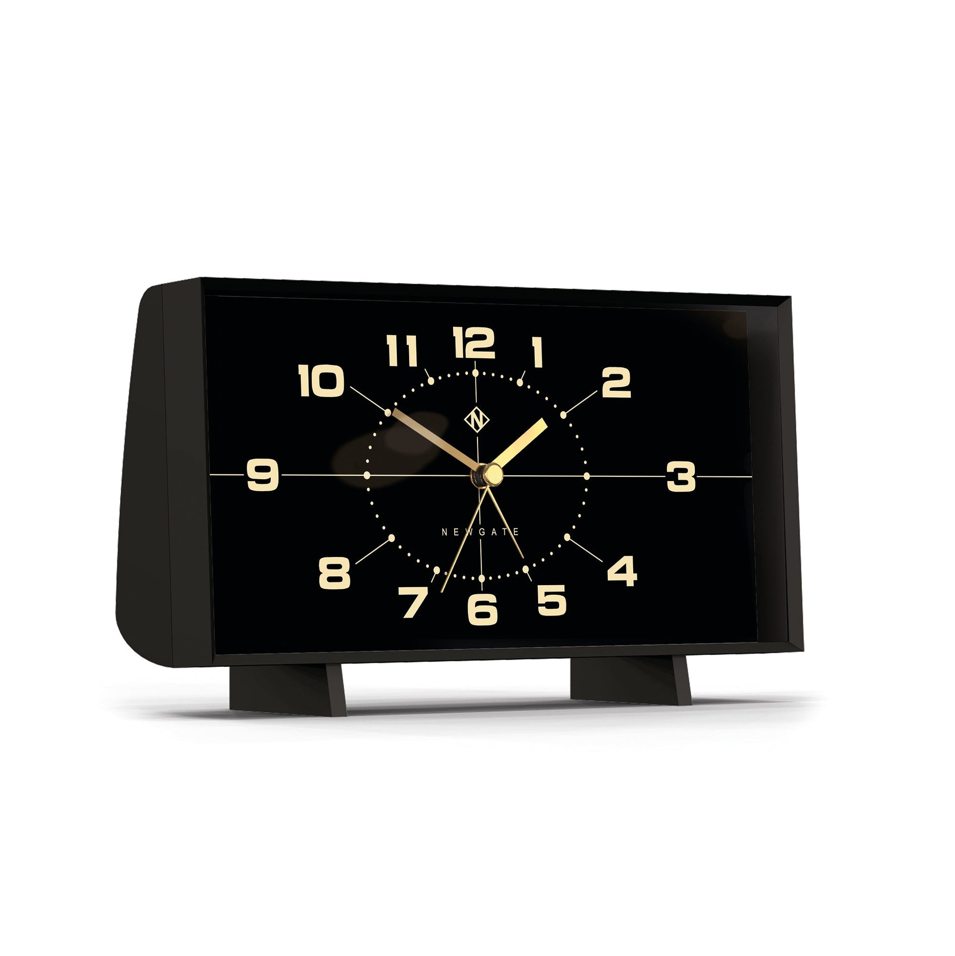 Eden Nest Wideboy Alarm Black Reverse Dial Wall Clock