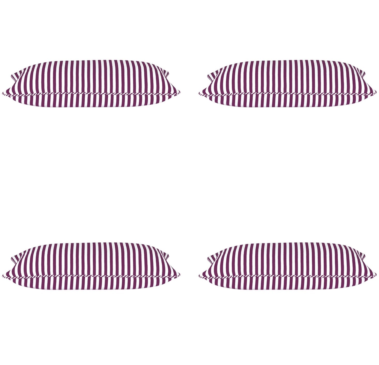Pack 4 Eden Nest Fuchsia Plum White Rectangle Cushion Covers