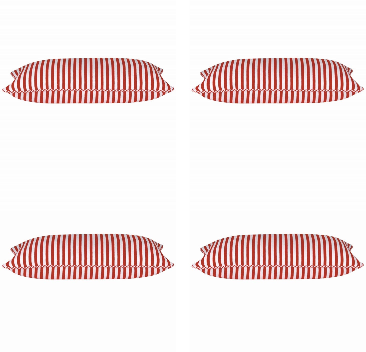 Eden Nest Red And White Rectangle Cushion Covers Pack Of 4