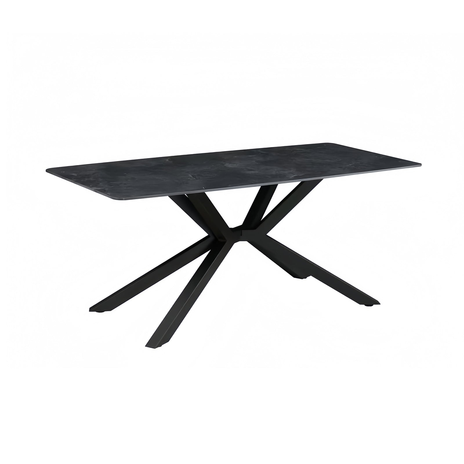 Eden Nest Rectangular Dining Table With Green Sintered Stone