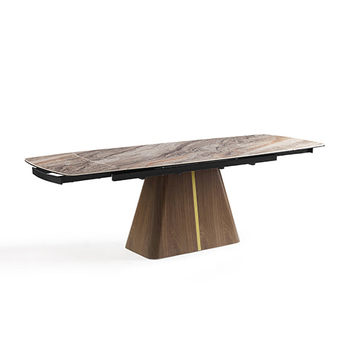 Eden Nest Extendable Dining Table MDF Ceramic Glass Top