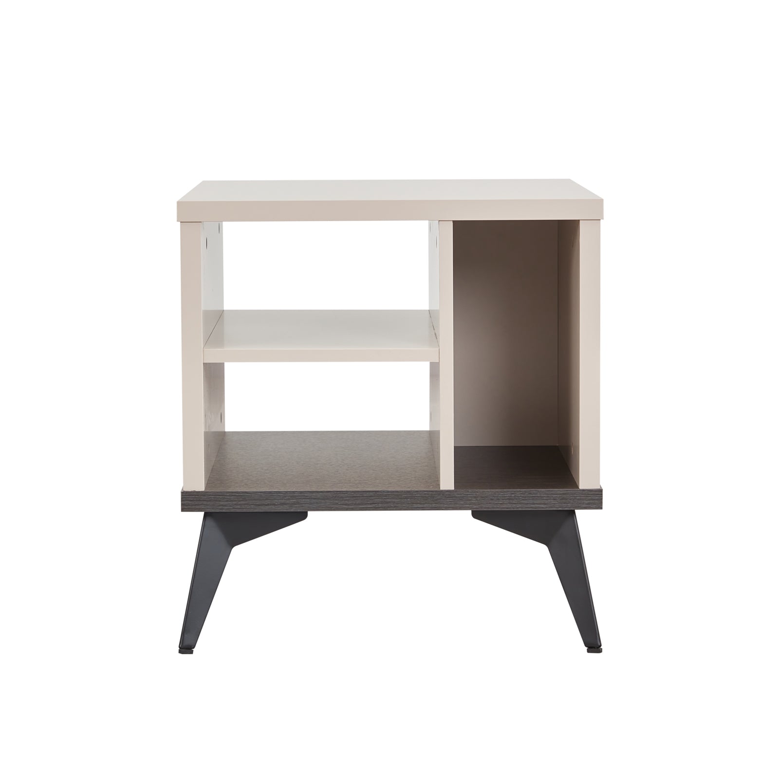 Lamp Table 3 Open Storage Cabinet MDF Champagne Colour
