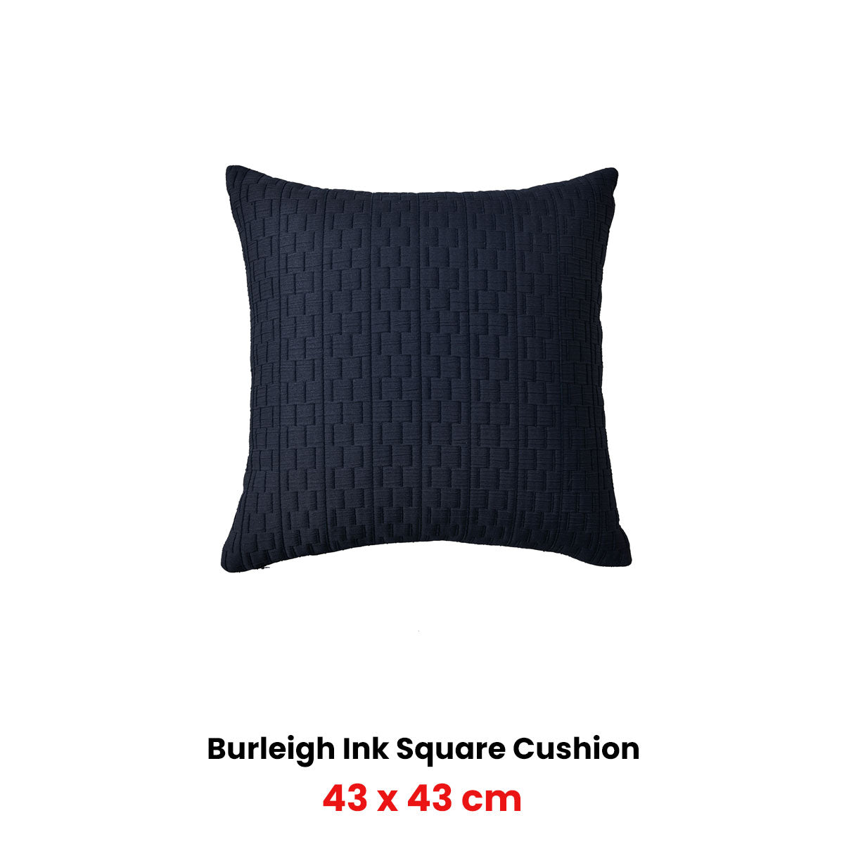 Eden Nest Ink Square Filled Cushion 43 x 43 cm Home Decor