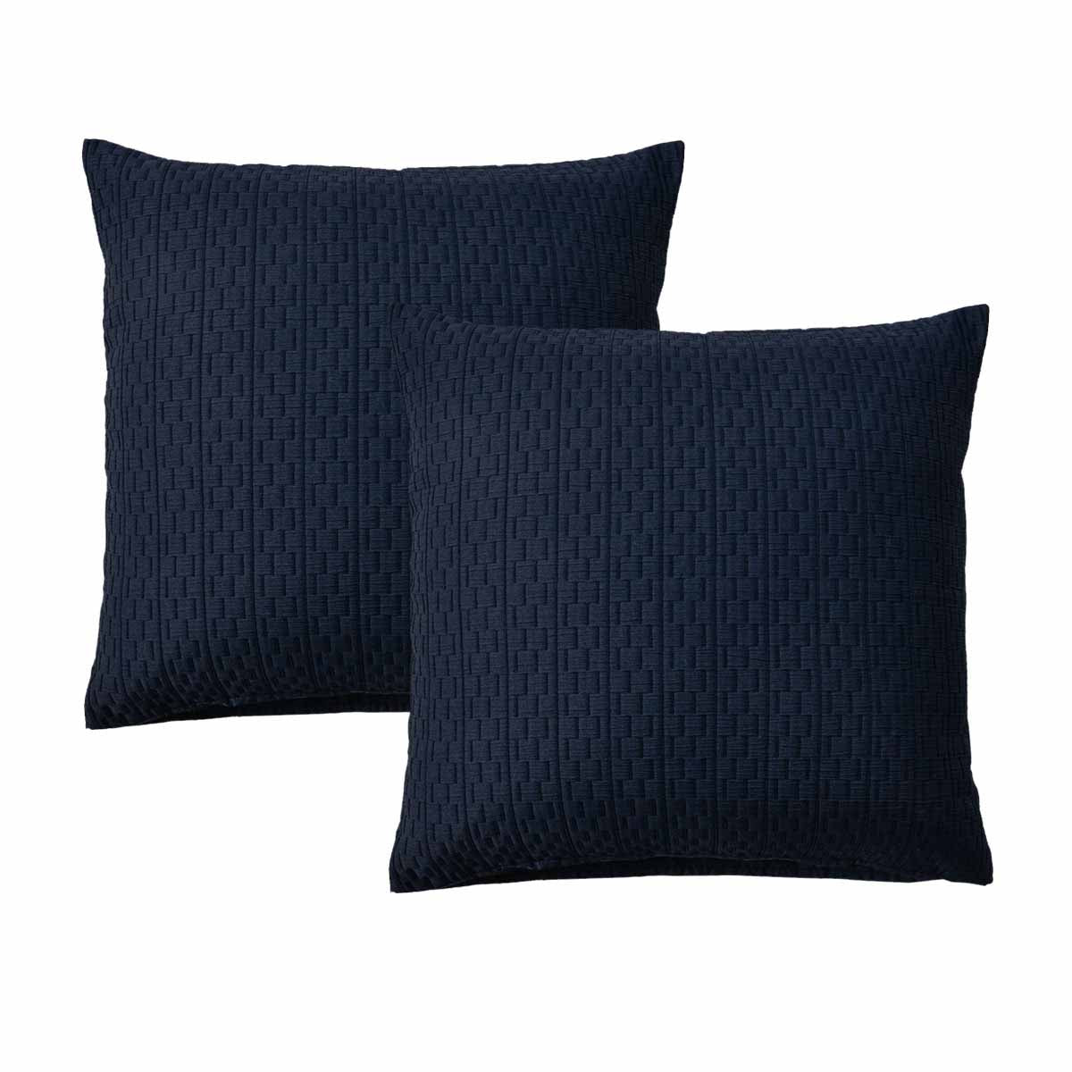 Bianca Pair of Eden Nest Ink European Pillowcases 65x65cm