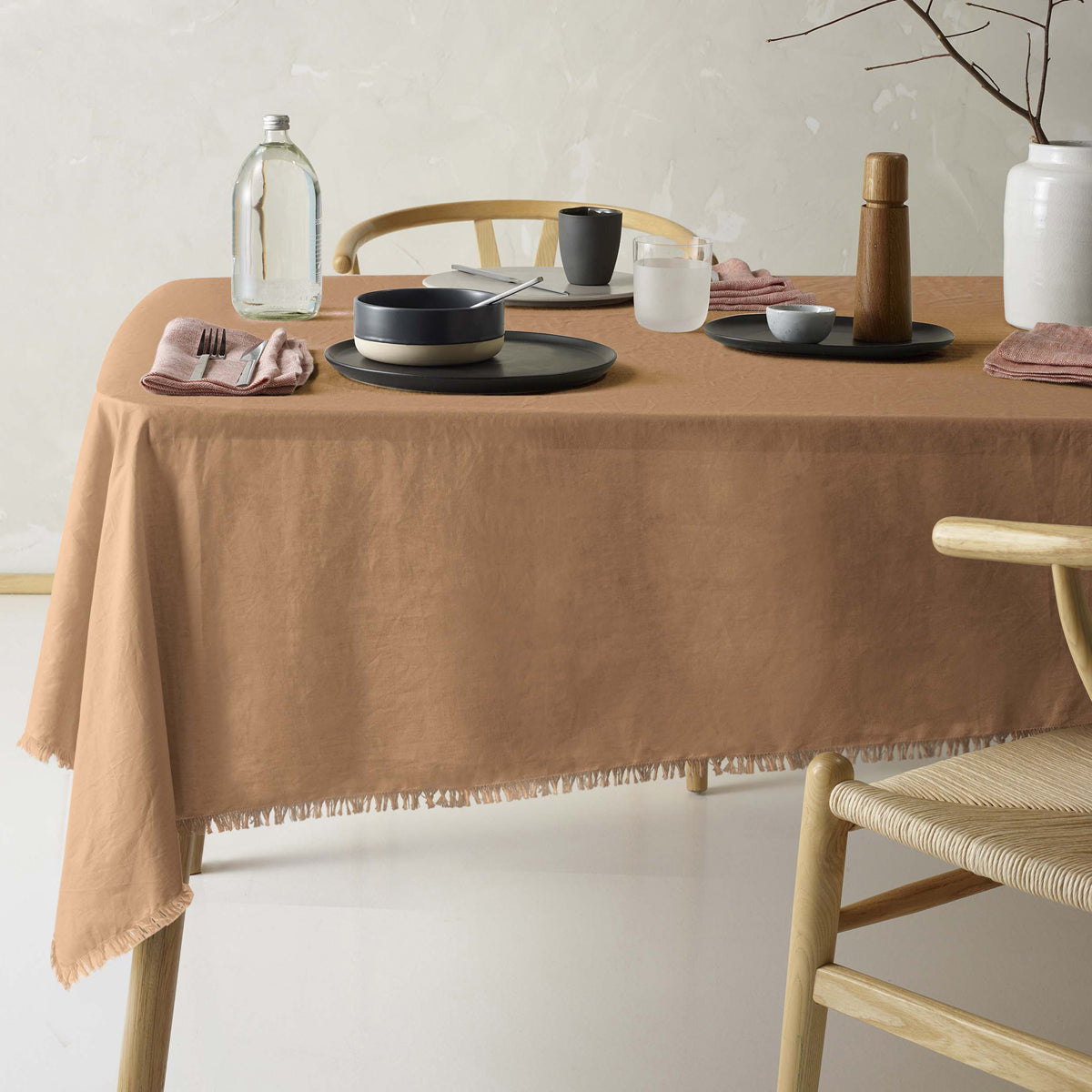 Eden Nest Vintage Linen-Cotton Tablecloth