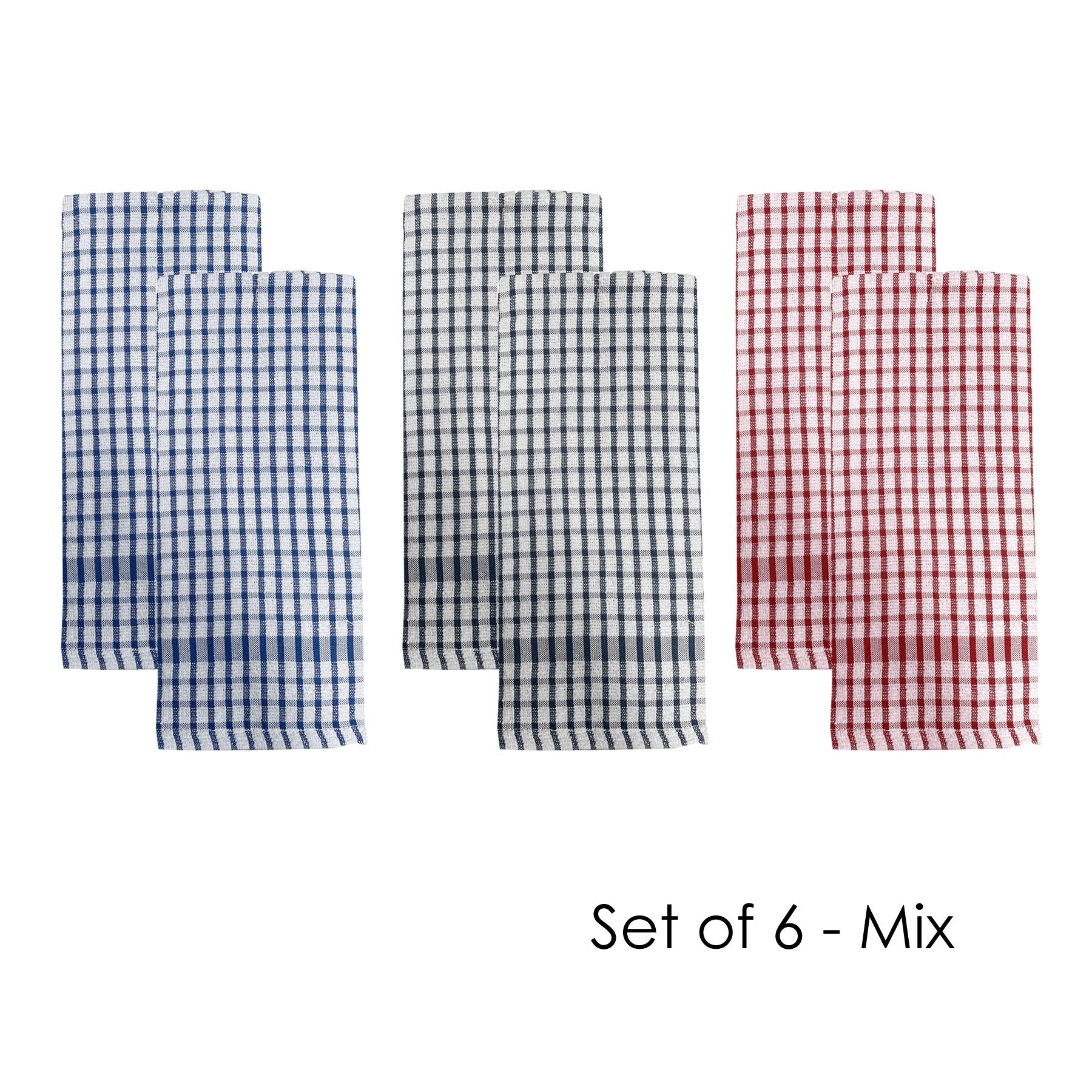 Eden Nest 6-Pack Cotton Terry Tea Towels-45 x 65 cm