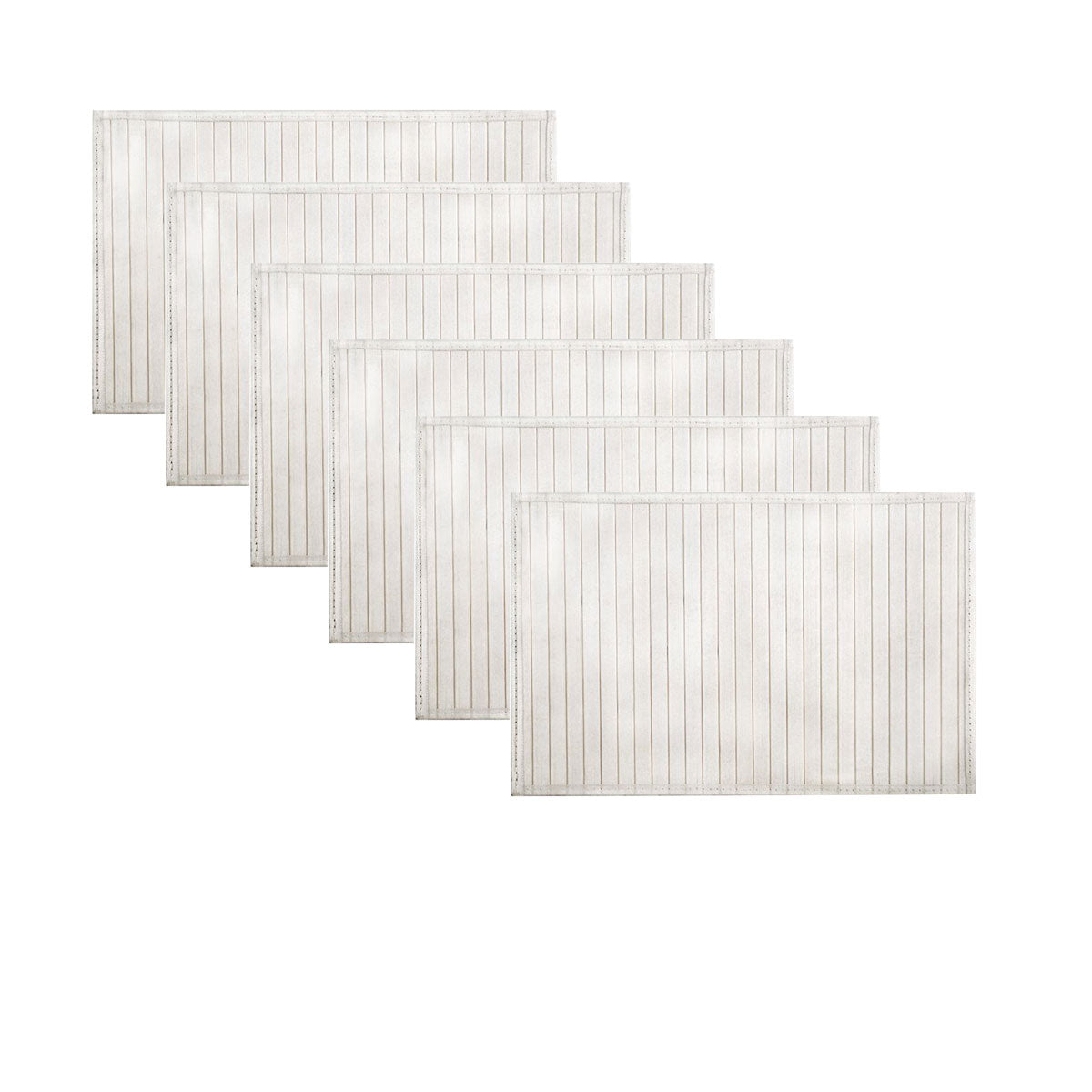 Eden Nest 6-Pack Broad Slat Bamboo Table Placemats - 30 x 45 cm