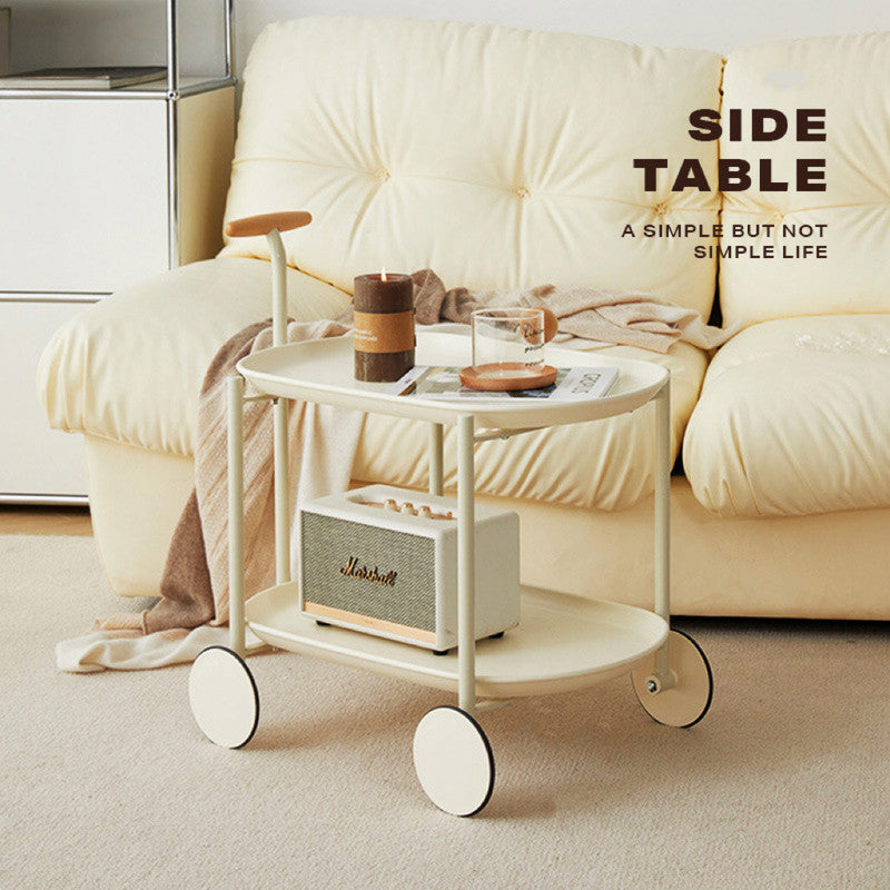 Eden Nest Movable Trolley Coffee Side Table With Wheels
