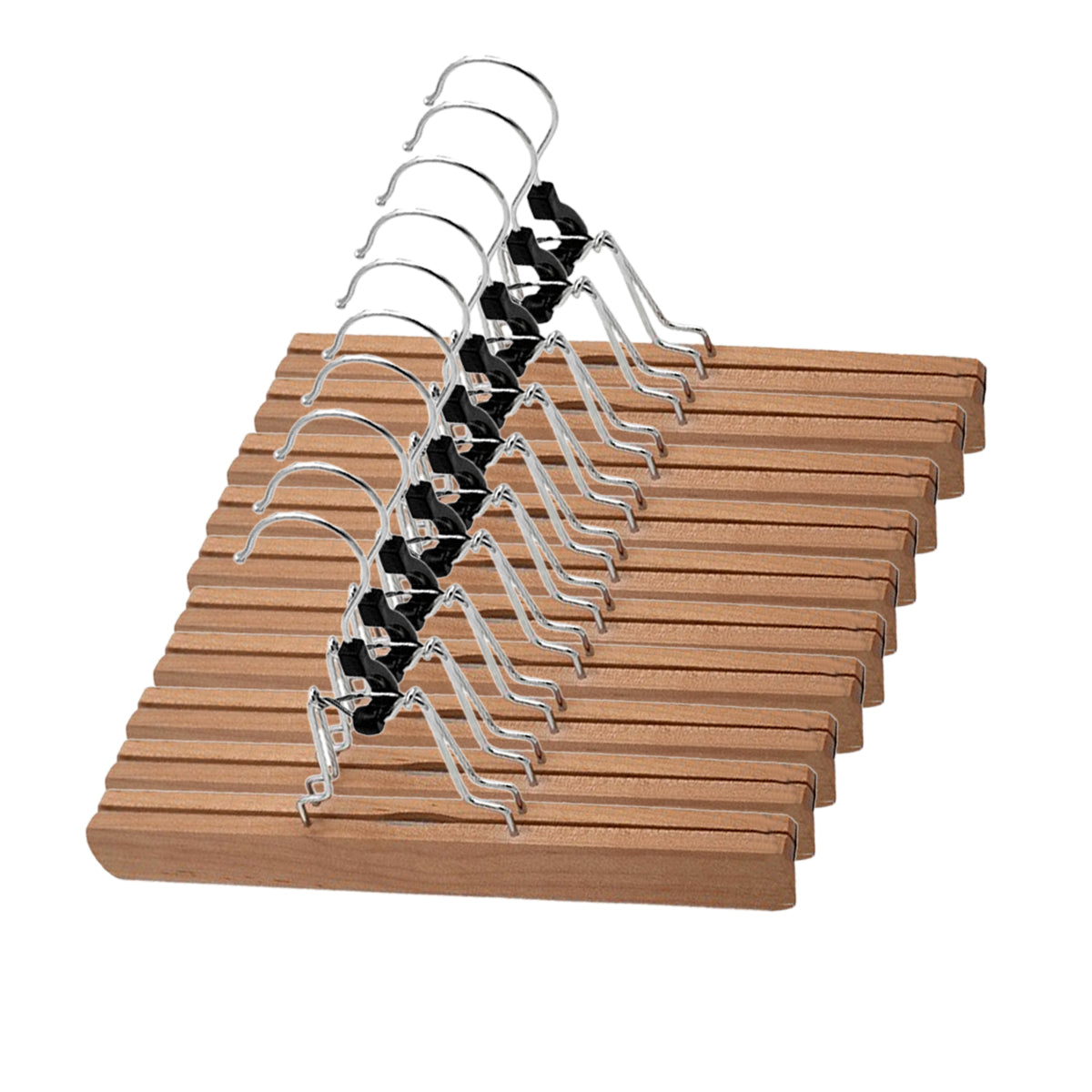 Eden Nest Solid Wood Skirt Clip Hangers