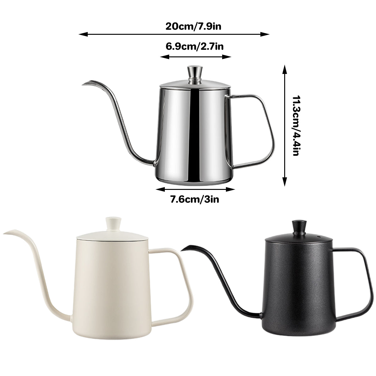 Eden Nest Stainless Steel Gooseneck Coffee Pot