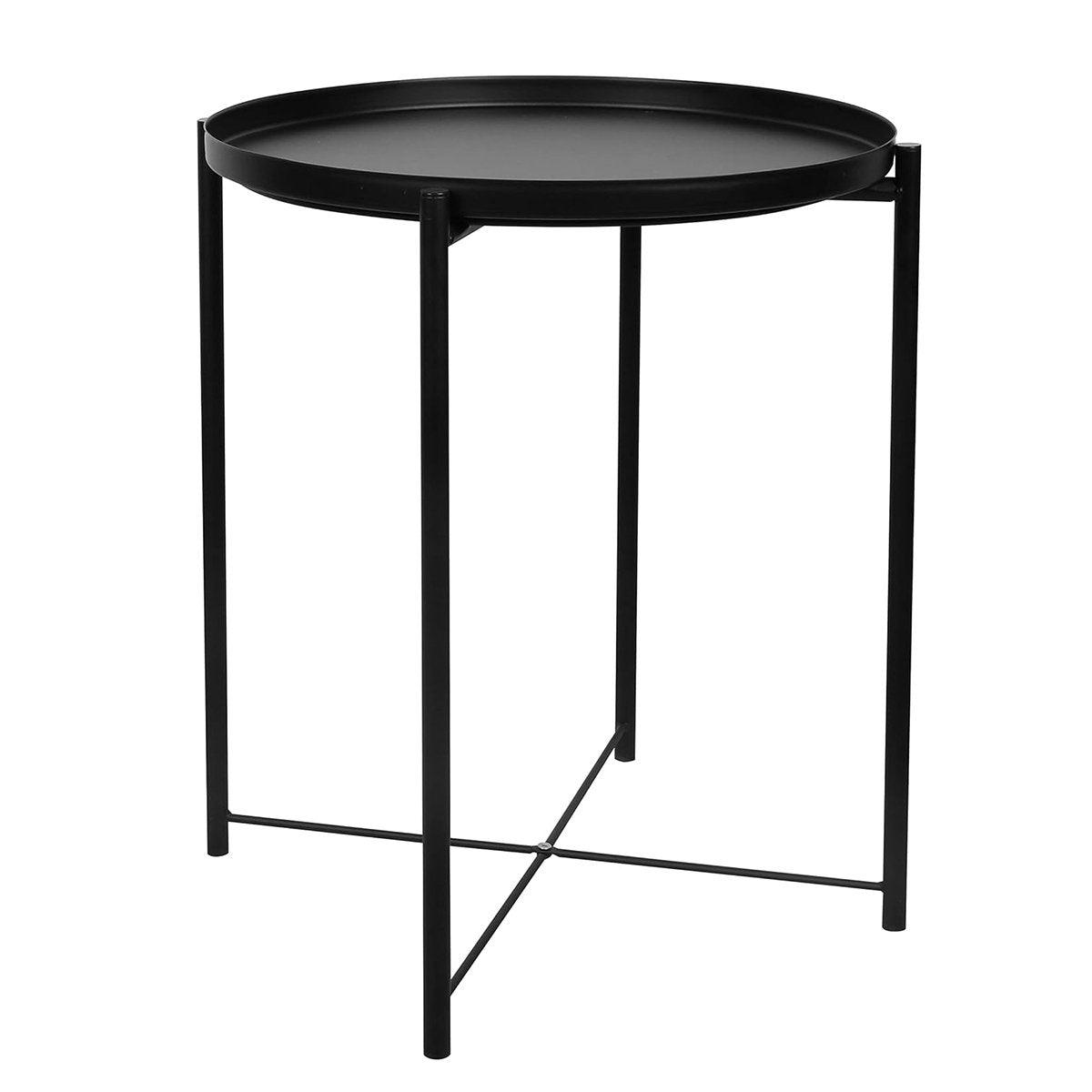 Eden Nest Compact Round Coffee Table With Tray Nordic Style