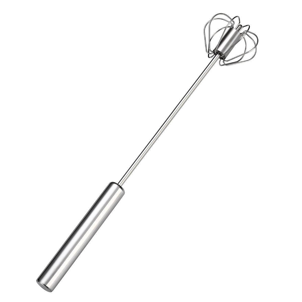 Eden Nest Stainless Steel Semi-Automatic Egg Beater - Hand-Pressed Rotary Whisk for Effortless Mixing and Whipping