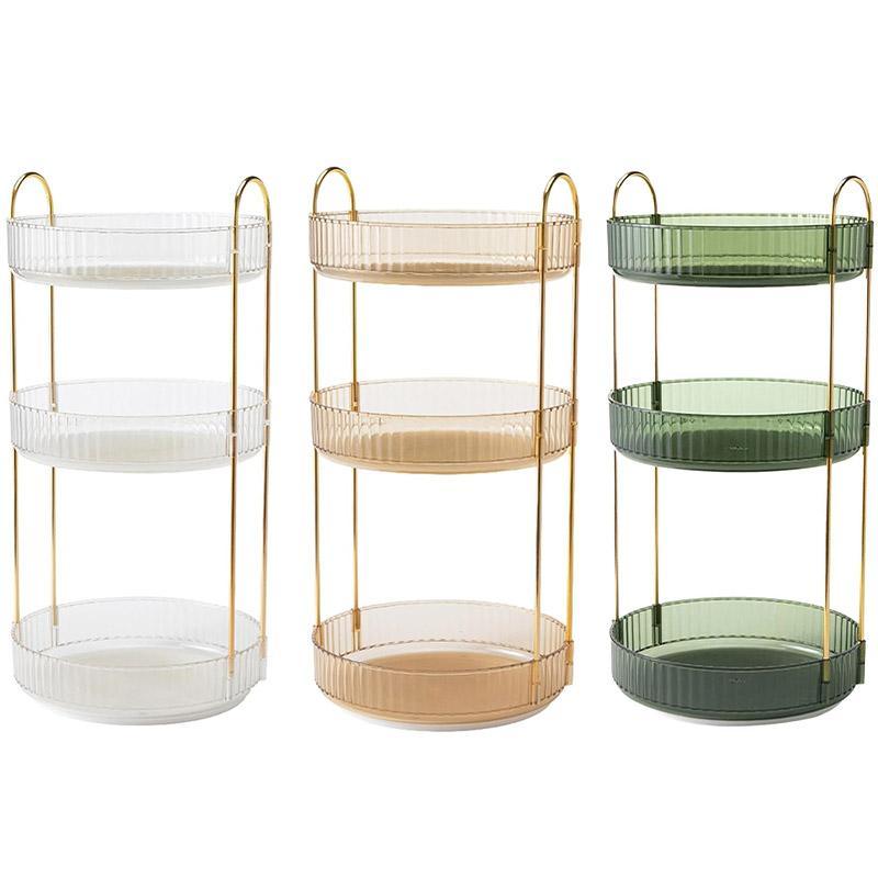 Eden Nest 360° Rotating Cosmetic Organiser - Multi-Compartment Makeup and Skincare Storage