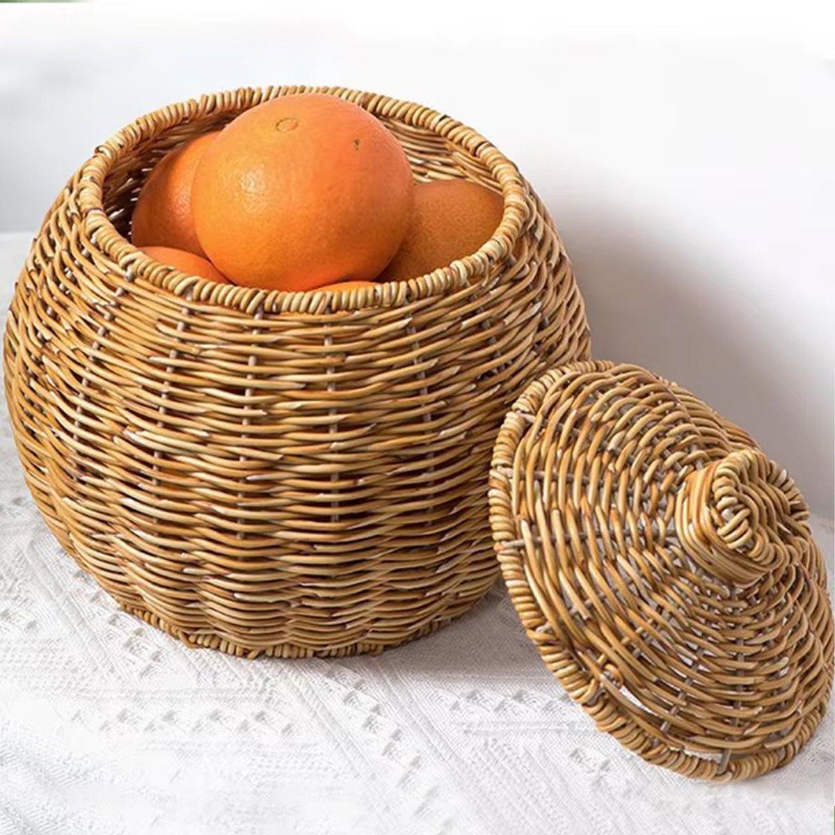 Eden Nest Hand-Woven Imitation Rattan Storage Basket